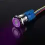 ESUPPORT 16mm 12V 3A Car Purple Light Angel Eye Metal Push Button Switch Socket ESUPPORT 16mm 12V 3A Car Purple Light Angel Eye Metal Push Button Switch Socket