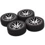 LAFEINA 1/10 Scale 68mm Metal Wheels & Tires for 1:10 HSP HPI Redcat Himoto Kyosho Sakura RC On-Road Racing Car Touring Upgrade Parts