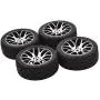 LAFEINA 1/10 Scale 68mm Metal Wheels & Tires for 1:10 HSP HPI Redcat Himoto Kyosho Sakura RC On-Road Racing Car Touring Upgrade Parts