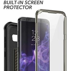 YOUMAKER Kickstand Case for Galaxy S8 Plus, Full Body with Built-in Screen Protector Heavy Duty Protection Shockproof Rugged Cover for Samsung Galaxy S8 Plus 6.2 inch - Gun Metal/Black