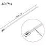 uxcell 450mmx4.6mm Stainless Steel Cable Zip Ties Metal Exhaust Wrap 40pcs uxcell 450mmx4.6mm Stainless Steel Cable Zip Ties Metal Exhaust Wrap 40pcs