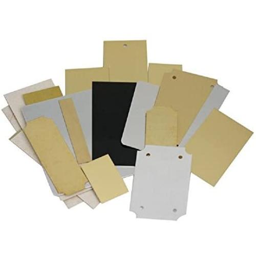 Engraving Plate Assortment - 20 Piece Aluminum and Brass Stamping