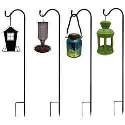 Urban Deco 36.5 Shepherds Hook Premium Metal Rust Resistant Pack of 4 Shepherd Hooks for Hanging Christmas Light Lantern, Bird Feeder, Solar Lights, Mason Jars, Wedding Flower Baskets, Plant Basket