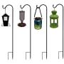 Urban Deco 36.5 Shepherds Hook Premium Metal Rust Resistant Pack of 4 Shepherd Hooks for Hanging Christmas Light Lantern, Bird Feeder, Solar Lights, Mason Jars, Wedding Flower Baskets, Plant Basket
