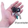 Metal Split Keychain Rings with Chain Keychain Ring with Open Jump Ring Connector 1inch/25mm Key Rings Nickel Plated Split Key Rings with Chain and Jump Rings Bulk for Keychain Lanyard 120pcs Hywei