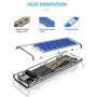 ORICO NVME M.2 to Type-C USB3.1 Gen2 10Gbps Transparent External Hard Drive Adapter Enclosure for 2280 2260 2242 2230 PCI-E M2 M-Key SSD, USB Type C Converter Case (TCM2-Blue)