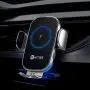 WAITIEE Wireless Car Charger,Qi 15W Fast Charging Automobile Chargers,Air Vent Dashboard Car Mount for iPhone 12 Series/11/Pro Max,Samsung S10/S9/S8/S20 Series(with Quick Charge 3.0 Car Adapter)