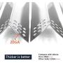 Hongso PPG371 (4-Pack) Porcelain Steel Heat Plate, Heat Shield, Heat Tent, Burner Cover, Vaporizor Bar Replacement for Grill Master 720-0697, 720-0737, Nexgrill 720-0830H, 720-0783E Gas Grill Models