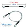 Zip Line Sling Cable, Wire Rope, 8/11/14 Foot, 3/16In (11 Foot)