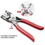 CHEPULA 200 Sets 9.5mm Metal Snaps Buttons with Fastener Pliers Press Tool Kit for for Sewing and Crafting (10 Colors)