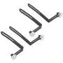 Dilwe RC Car Shell Body Mount L-Bracket, 4Pcs Metal Shell Body Mount L-Bracket with Magnet for Axial SCX10 1/10 Scale RC Crawler Black RC Accessory