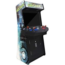 Creative Arcades Slim Full-Size Commercial Grade Cabinet Arcade Machine | Trackball | 3500 Classic Games | 4 Sanwa Joysticks | 2 Stools Included | 32'' HD LCD Screen | 3-Year Warranty