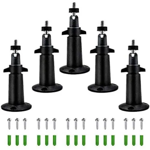 AxPower Security Metal Wall Mount Adjustable Indoor/Outdoor Aluminium Alloy Camera Mount Compatible with Arlo, Arlo Pro 3, Arlo Pro 2, Arlo Ultra, Ring Stick Up Cam (5 Pack, Black)