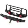 Drfeify RC Metal Front Rear Bumper with LED Lights Spare Parts Fit for Traxxax TRX-4 for SCX10II 90046 1/10 RC Model Cars