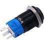 TWTADE/16MM 12V Car Horn Button Red LED lighted Momentary Metal Speaker Air Horn Toggle Switch with wires BK-GLB16-R