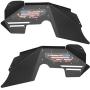 Hooke Road Flat Fender Flares + Front Inner Fender Liners Kit Compatible with Jeep Wrangler JK & Unlimited 2007-2018 2/4 Doors