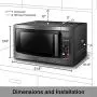 Toshiba EC042A5C-BS Countertop Microwave Oven with Convection, Smart Sensor, Sound On/Off Function and LCD Display, 1.5Cu.ft, Black Stainless Steel Toshiba EC042A5C-BS Countertop Microwave Oven with Convection, Smart Sensor, Sound On/Off Function and LCD Display, 1.5Cu.ft, Black Stainless Steel