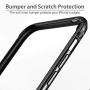 ESR Crown Metal Bumper Case for iPhone X, Metal Frame Armor with Soft Inner Bumper [Zero Signal Interference] [Raised Edge Protection] for iPhone X, Space Grey