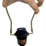 10'' TooToo Star Lamp Shade Harp Holder and Light Base UNO Fitter Adapter Converter Finial Set,Detachable Parts (Brass, E27 Adapter,10 inch)