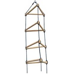 Swing-N-Slide NE 3023 Triangle Rope Ladder Swing Set Climbing Attachment with Ground Anchors, Brown