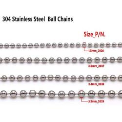 ZCNest 33Ft(10m) 304 Stainless Steel Ball Chains Set, with 40 Connector Clasps+20 Loop Clasps, Roller Pull Extension Dog Tags Beads Chain for Necklace Bracelet Jewelry Making (Wide 2.0mm)2027-B