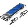 ORICO NVME M.2 to Type-C USB3.1 Gen2 10Gbps Transparent External Hard Drive Adapter Enclosure for 2280 2260 2242 2230 PCI-E M2 M-Key SSD, USB Type C Converter Case (TCM2-Blue)