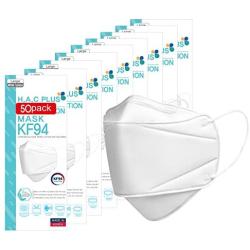 [50 Pack] KF 94 Face Mask for Adult, Protective Mask, H.A.C Plus [Made in KOREA]