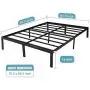 KINGSO Queen Bed Frame, 14 Inch Metal Platform Bed Frame with Storage, Heavy Duty Steel Slat and Anti-Slip Support, Easy Quick Lock Assembly, No Box Spring Needed - Queen KINGSO Queen Bed Frame, 14 Inch Metal Platform Bed Frame with Storage, Heavy Duty Steel Slat and Anti-Slip Support, Easy Quick Lock Assembly, No Box Spring Needed - Queen