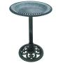 VCUTEKA 28 Inch Height Birdbath Lightweight Pedestal Bird Bath for Outdoor Garden (Green)