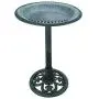 VCUTEKA 28 Inch Height Birdbath Lightweight Pedestal Bird Bath for Outdoor Garden (Green)