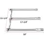 QuliMetal 69787 Grill Burner for Weber Spirit 300 Series, Spirit E310 E320 S310 S320 E330 S330 SP330 (2013 and Newer) Grills with Up-Front Control, 304 Stainless Steel, 18 Inch