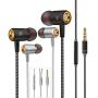 [2Pack] Earphones,in-Ear Earbuds Headphones Wired Headphone Metal Noise Cancelling Stereo Heave Bass with Mic and Remote for Phones,Samsung Galaxy,MP3 Players and All 3.5mm Music Device