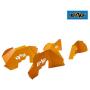 EAG JK Front and Rear Inner Fender Kit Sheet Metal Yellow 6PCS with Logo Cut Fit for 07-18 Wrangler JK