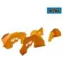 EAG JK Front and Rear Inner Fender Kit Sheet Metal Yellow 6PCS with Logo Cut Fit for 07-18 Wrangler JK