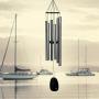 Woodstock Chimes BPLAS The Original Guaranteed Musically Tuned 44-Inch Bells of Paradise Wind Chime, Antique Silver