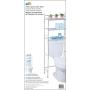 Honey-Can-Do BTH-05079 3-Tier Metal Bathroom Shelf Space Saver, 9.45 x 22.83 x 59.84, Chrome