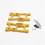 VERBAY Upgrade Parts for WLtoys 1: 14 144001 RC Car Metal Steering Swing Arm Base C Rear Hub Seat Servo Pull Rod,Yellow