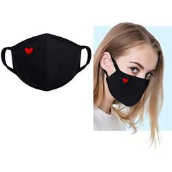 Fashion Cotton Face Protection Unisex Washable Reusable with Cute Heart Pattern