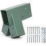 ECOTRIC Heavy Duty Steel A-Frame Swing Set Mounting Bracket Green w/ Mounting Hardware (2 Brackets)