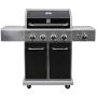 Kenmore PG-40409S0LB-AM 4 Outdoor Patio Gas BBQ Grill with Side Burner, Black