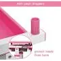 BABY JOY Kids Desk and Chair Set, Height Adjustable Child Desk Set w/Tilt Desktop, Pull Out Drawer Storage, Metal Hook, Multifunctional School Student Study Desk Chair for Boys & Girls (Pink)