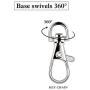 Bonayuanda Pack of 30 Metal Swivel Clasps Lanyard Snap Hook Lobster Claw Clasp Jewelry Findings