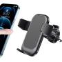 [2021 Upgraded] Diaclara Phone Holder for Car, Car Vent Phone Mount with Metal Clip, Press Design for Easy Clamp/Release, Ultra Stable Car Phone Holder Compatible with All iPhone/Android Cellphone