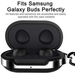 HALLEAST for Galaxy Buds Case Cover, Galaxy Buds+ Plus Carrying Case TPU Full Protective Skin with Keychain Compatible Samsung Galaxy Buds Wireless 2019 2020 Earbuds Accessories, Black