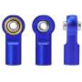 10Pcs Link Rod End Joint Aluminum M4 Metal Ball End Head Holder Tie for 1/10 RC SCX10 Cars Parts (Royal Blue)