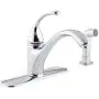 KOHLER K-10412-CP Forté(R) 4-Hole Sink 9-1/16'' spout, Matching Finish sidespray Kitchen Faucet, Polished Chrome KOHLER K-10412-CP Forté(R) 4-Hole Sink 9-1/16'' spout, Matching Finish sidespray Kitchen Faucet, Polished Chrome