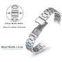 STIROLL Thin Replacement Band Compatible for Apple Watch 38mm 40mm 42mm 44mm, Stainless Steel Metal Wristband Women Men for iWatch SE Series 6/5/4/3/2/1 (Silver, 38mm/40mm)