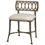 Hillsdale Canal Street Metal Vanity Stool, Golden Bronze Hillsdale Canal Street Metal Vanity Stool, Golden Bronze