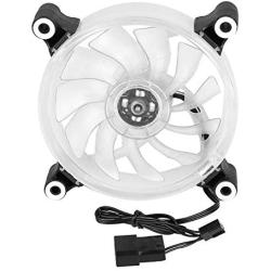 LED Case Fan, Ultra-Low Vibration Noise Light Weight Cooling Fan, for PC Heatsink CPU Heatsink(Transparent)