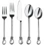 Gourmet Settings 20-piece Silverware Twist Collection Polished Stainless Steel Flatware Sets, Silver